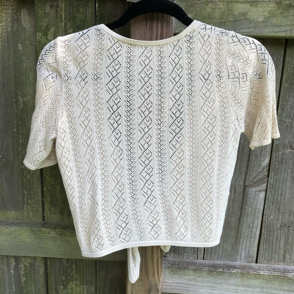 Ann Taylor Petites Crop Tie Top Y2K - Picture 2 of 4